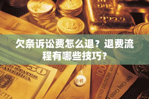 北京欠条诉讼费怎么退？退费流程有哪些技巧？