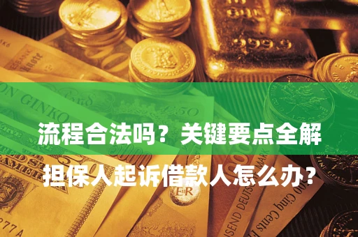 北京

担保人起诉借款人怎么办？流程合法吗？关键要点全解析
