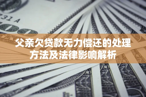北京父亲欠贷款无力偿还的处理方法及法律影响解析